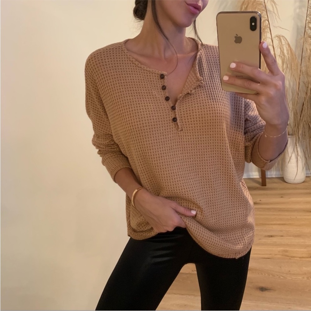 Tatum Waffle LS - Camel